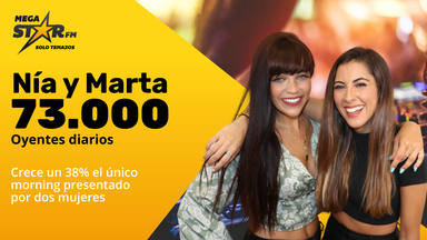 'Nía y Marta en MegaStar', único morning presentado por dos mujeres, crece un 38% en el EGM