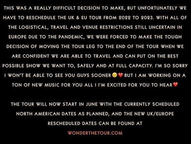El verdadero motivo por el que Shawn Mendes ha atrasado el comienzo de Wonder The World Tour