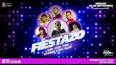 Nuevo Fiestazo MegaStar: en Betxí, Castellón, el 23 de septiembre