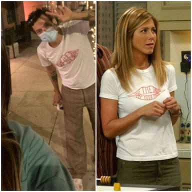 Harry Styles con la misma camiseta que llevaba en Friends Jennifer Aniston
