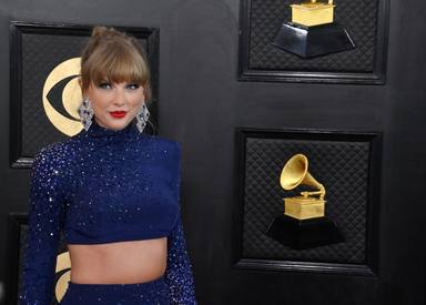 Taylor Swift Attends the 65th Grammy Awards in Los Angeles