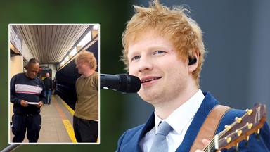 Ed Sheeran canta 'Eyes closed' con un músico callejero del metro de Nueva York