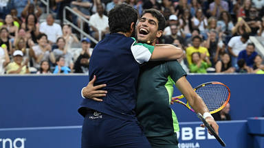 Así ha jugado a tenis Sebastián Yatra con Carlos Alcaraz en el US Open: queda que canten juntos, de inmediato