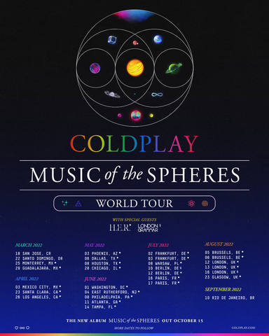 Coldplay estrena Music Of The Spheres, un álbum deslumbrate con BTS o Selena Gomez como invitados
