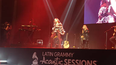 Becky G en las sesión acústica de los Grammy Latinos celebrada, por primera vez, en Madrid